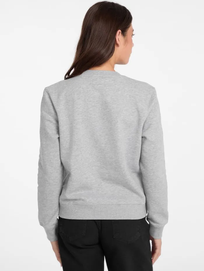 GUESS Tops Embroidered Logo Sweatshirt Blue 8211 Women