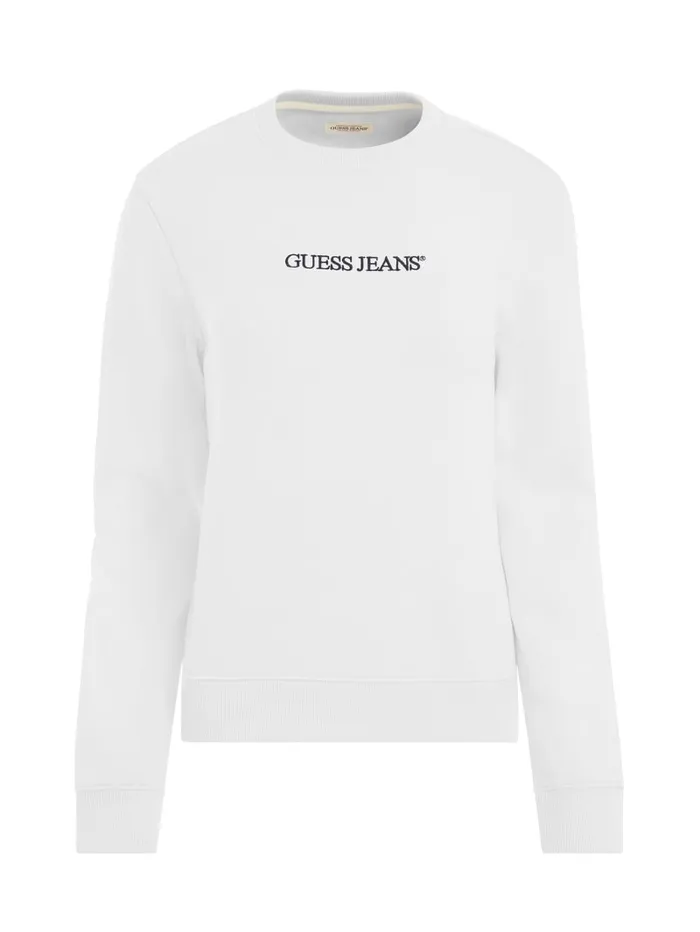GUESS Tops Embroidered Logo Sweatshirt Blue 8211 Women