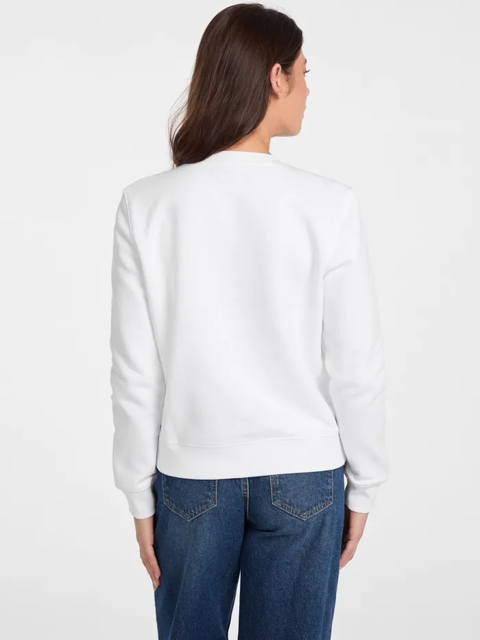 GUESS Tops Embroidered Logo Sweatshirt Blue 8211 Women