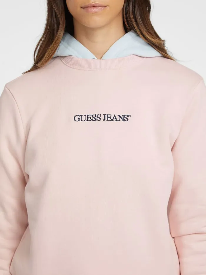 GUESS Tops Embroidered Logo Sweatshirt Blue 8211 Women