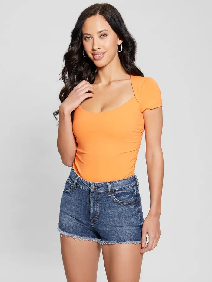 GUESS Tops Farah Shirred Top Red 8211 Women