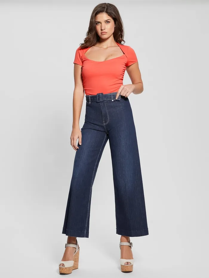 GUESS Tops Farah Shirred Top Red 8211 Women