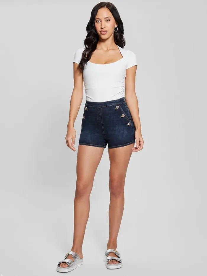 GUESS Tops Farah Shirred Top Red 8211 Women