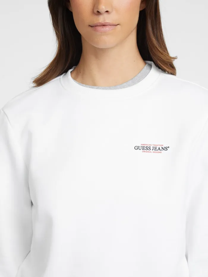 GUESS Tops Mini American Tradition Sweatshirt White 8211 Women