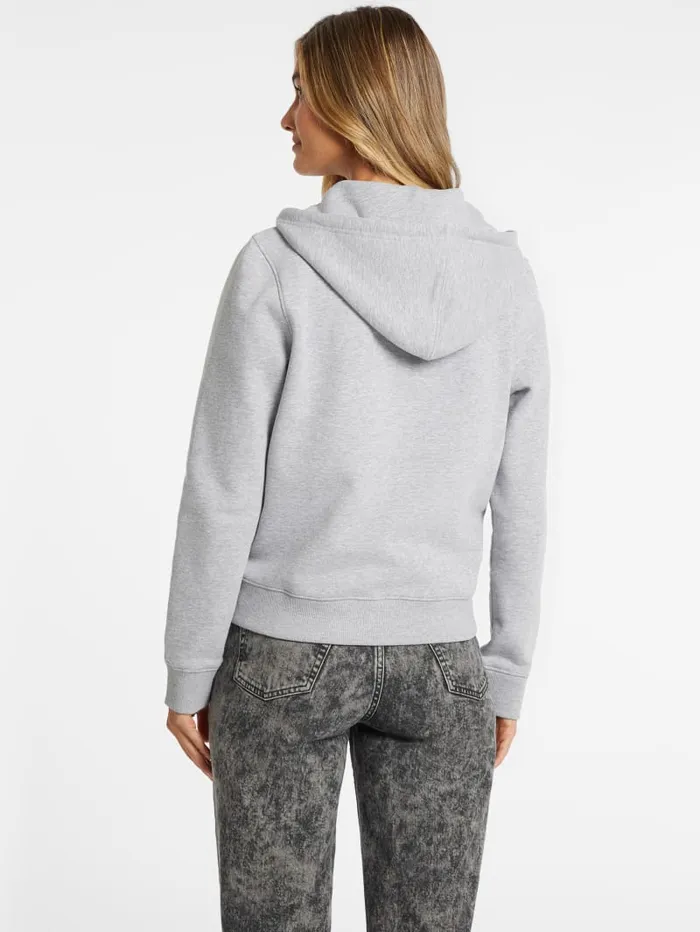 GUESS Tops Mini Patch ZipUp Sweatshirt White 8211 Women