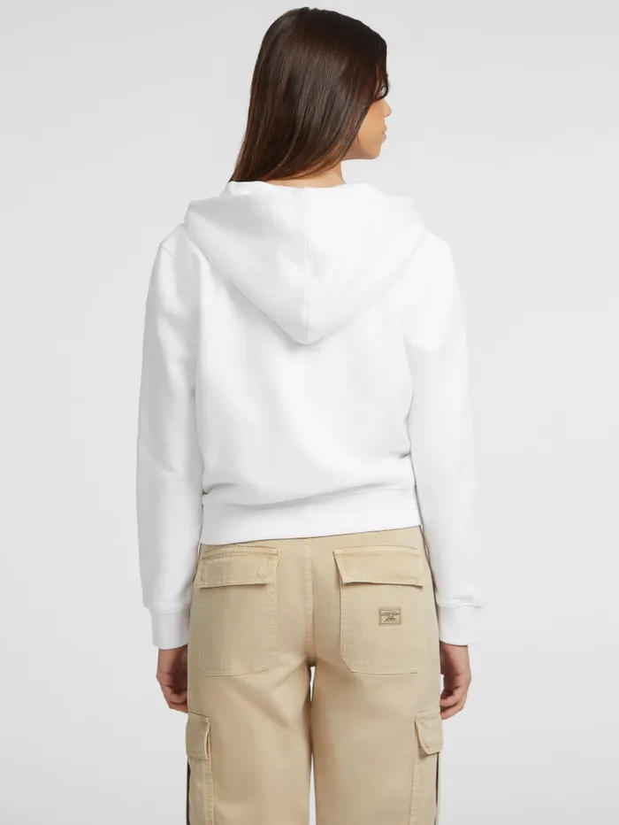 GUESS Tops Mini Patch ZipUp Sweatshirt White 8211 Women