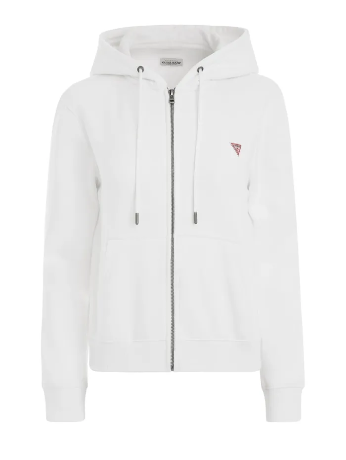 GUESS Tops Mini Patch ZipUp Sweatshirt White 8211 Women