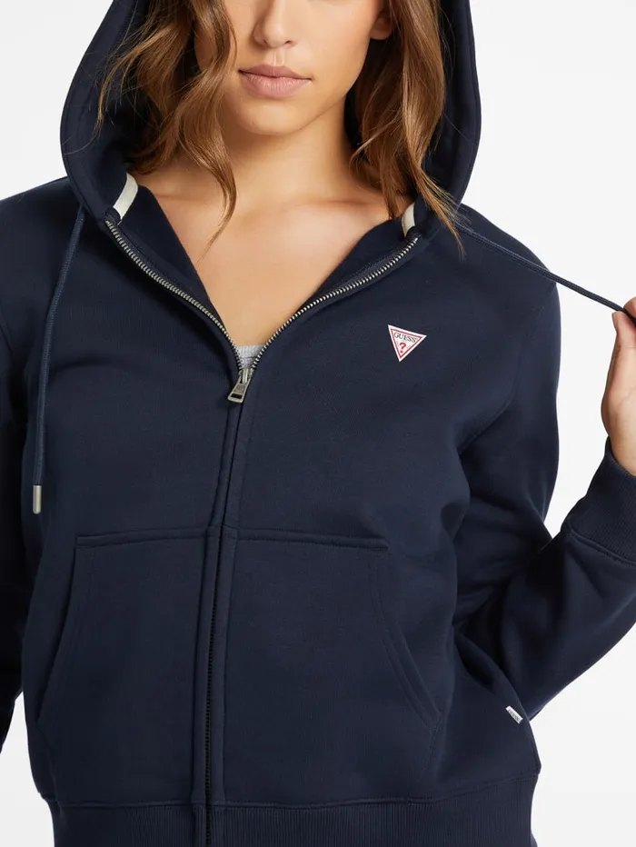 GUESS Tops Mini Patch ZipUp Sweatshirt White 8211 Women