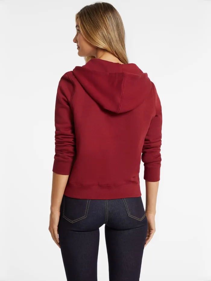 GUESS Tops Mini Patch ZipUp Sweatshirt White 8211 Women