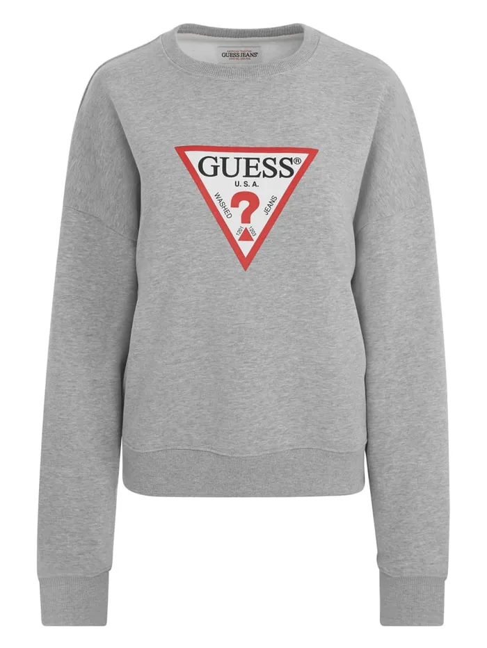 GUESS Tops Oversized Iconic Sweatshirt Gray 8211 Women