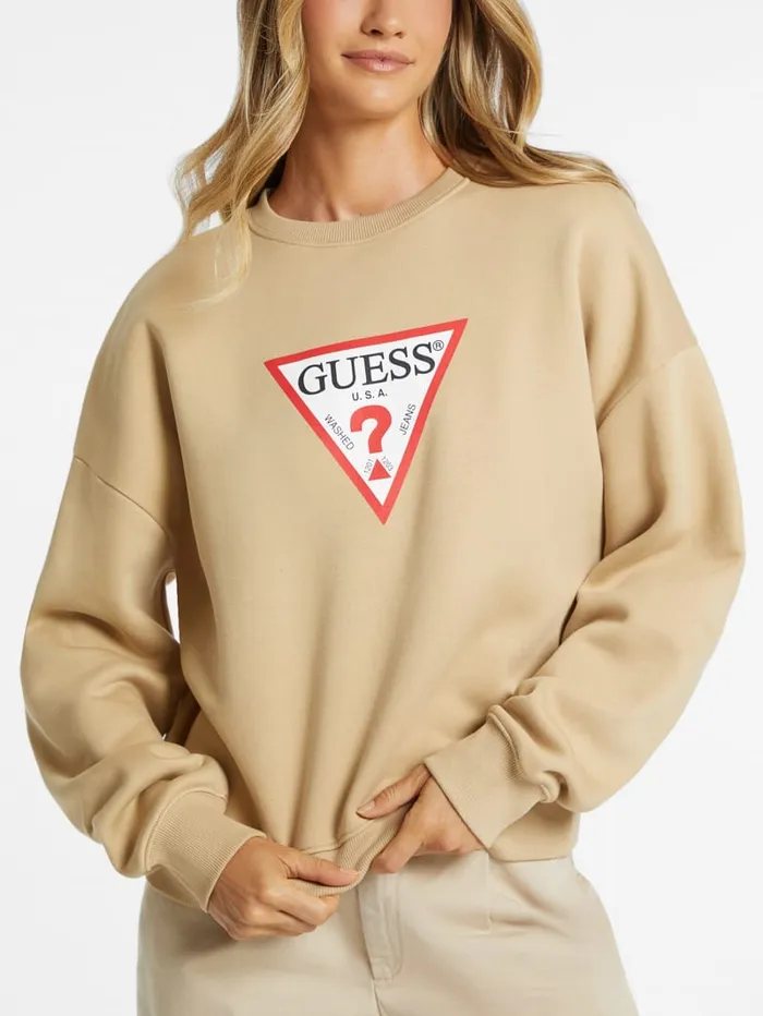 GUESS Tops Oversized Iconic Sweatshirt Gray 8211 Women