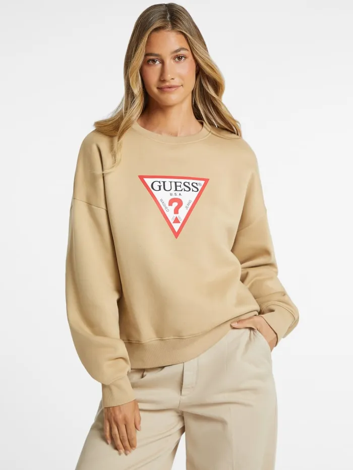 GUESS Tops Oversized Iconic Sweatshirt Gray 8211 Women