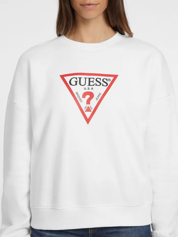 GUESS Tops Oversized Iconic Sweatshirt Gray 8211 Women