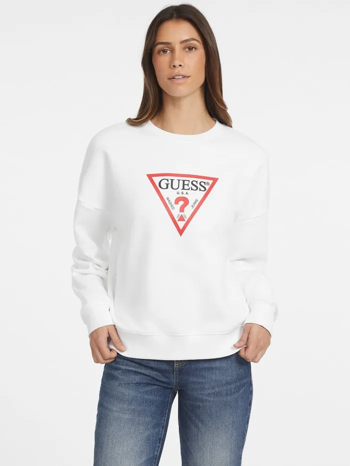 GUESS Tops Oversized Iconic Sweatshirt Gray 8211 Women