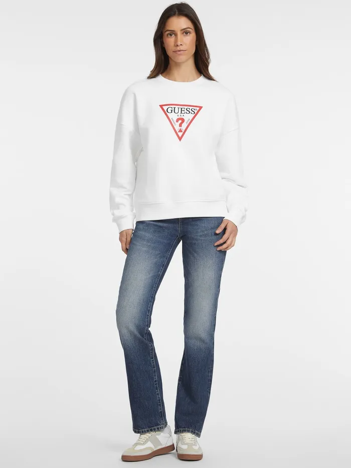 GUESS Tops Oversized Iconic Sweatshirt Gray 8211 Women