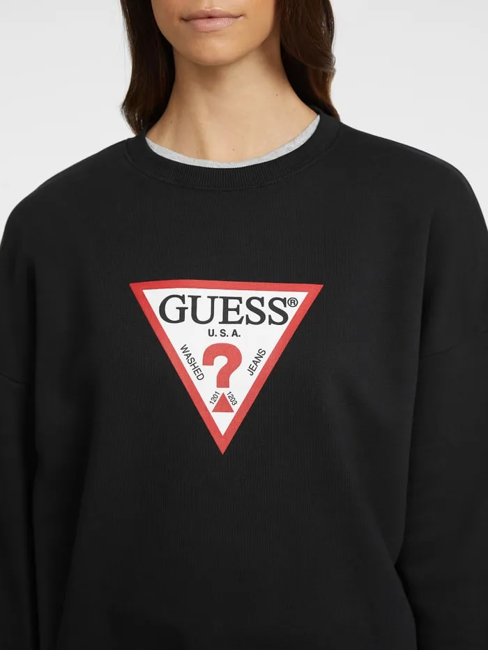 GUESS Tops Oversized Iconic Sweatshirt Gray 8211 Women