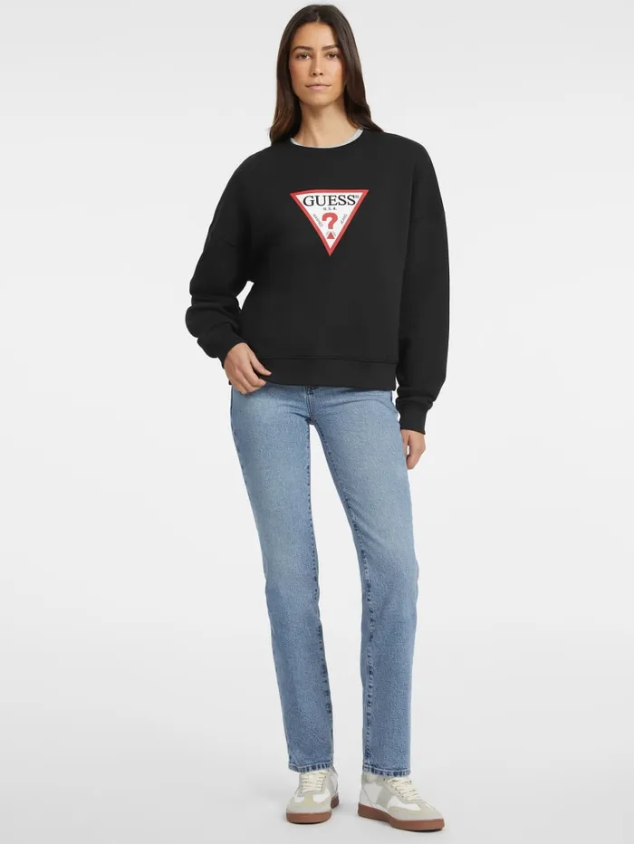 GUESS Tops Oversized Iconic Sweatshirt Gray 8211 Women