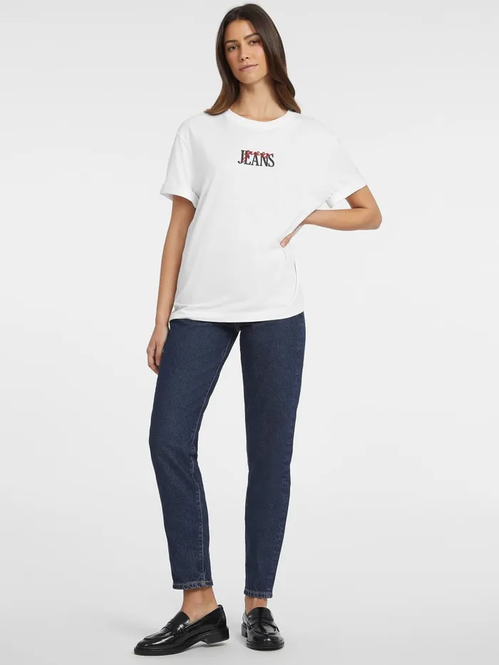 GUESS Tops Oversized Mixed Logo Tee Black 8211 Women