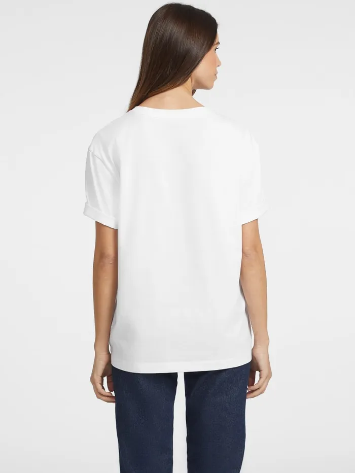 GUESS Tops Oversized Mixed Logo Tee Black 8211 Women