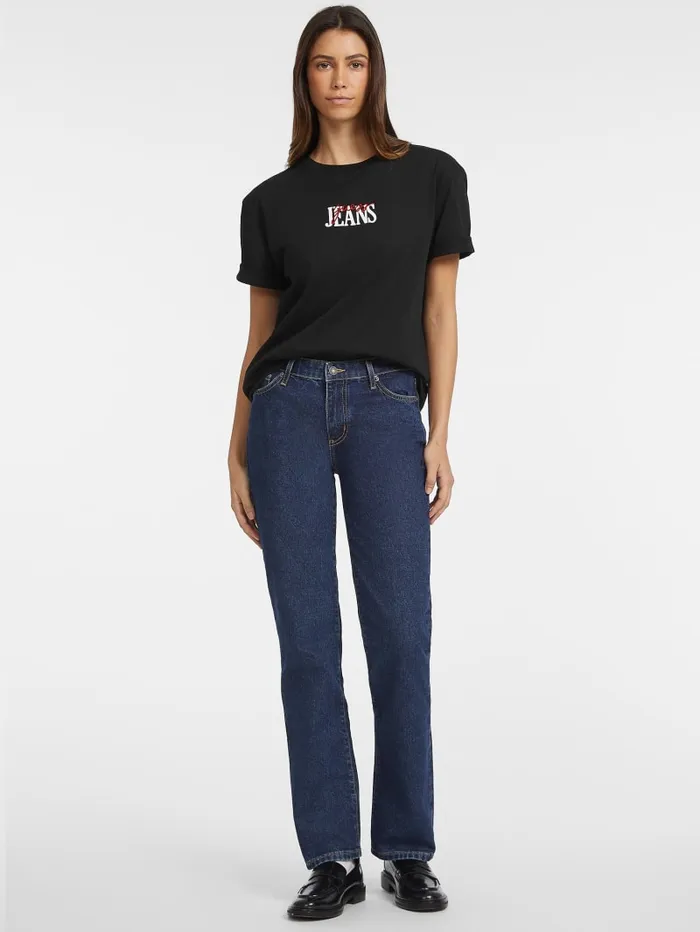 GUESS Tops Oversized Mixed Logo Tee Black 8211 Women