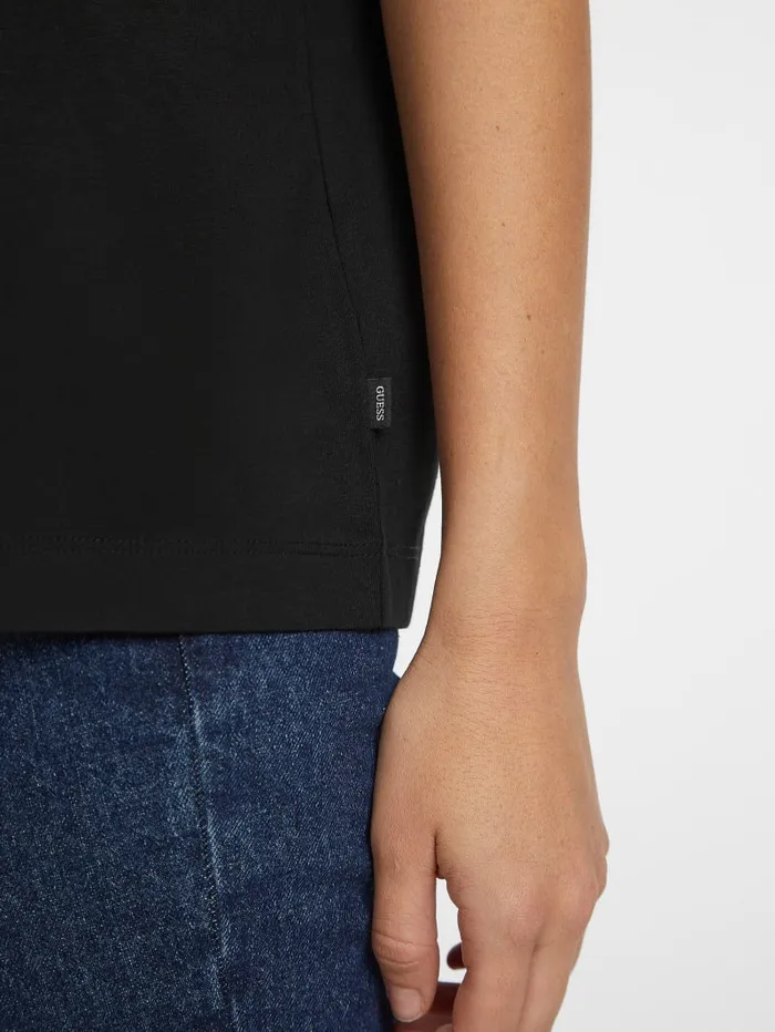 GUESS Tops Oversized Mixed Logo Tee Black 8211 Women