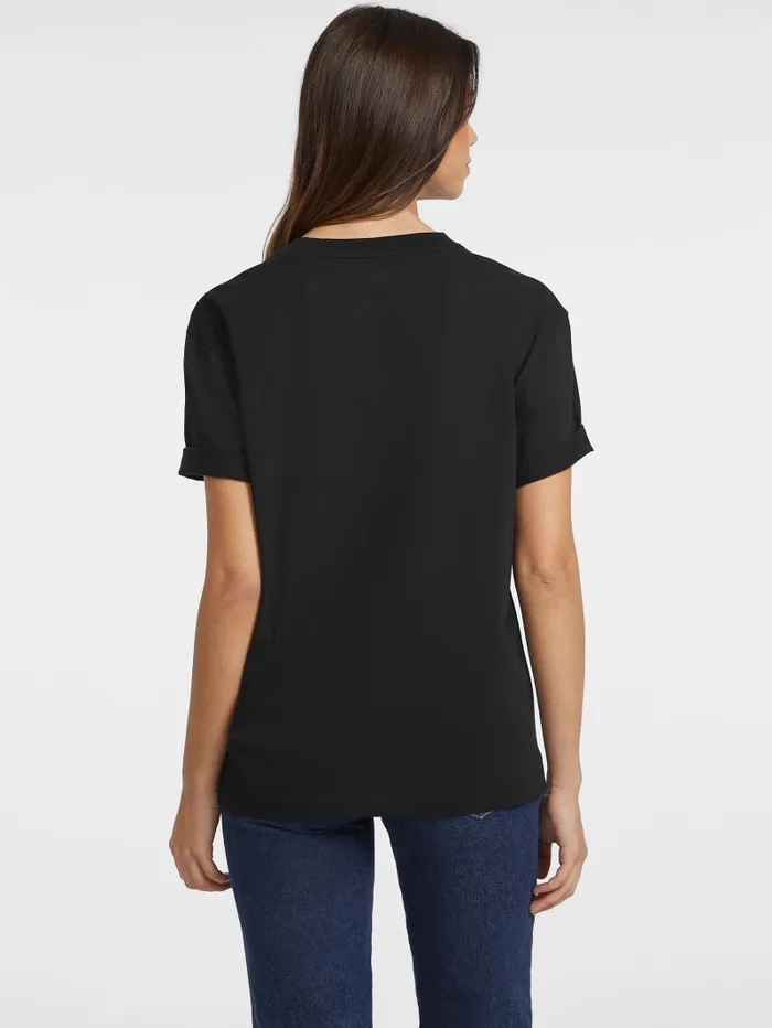 GUESS Tops Oversized Mixed Logo Tee Black 8211 Women