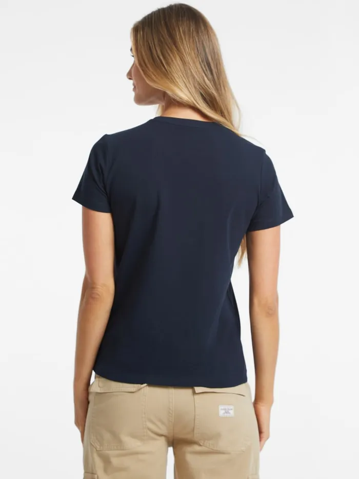 GUESS Tops Regular TwoTone Logo Tee Blue 8211 Women