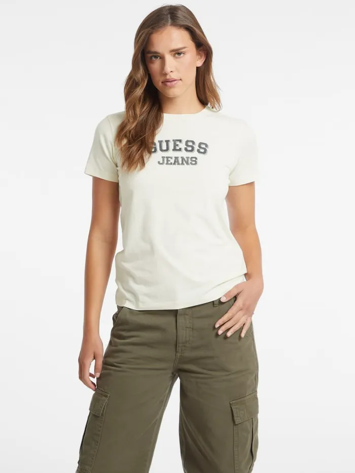 GUESS Tops Regular TwoTone Logo Tee Blue 8211 Women