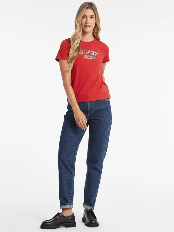 GUESS Tops Regular TwoTone Logo Tee Blue 8211 Women