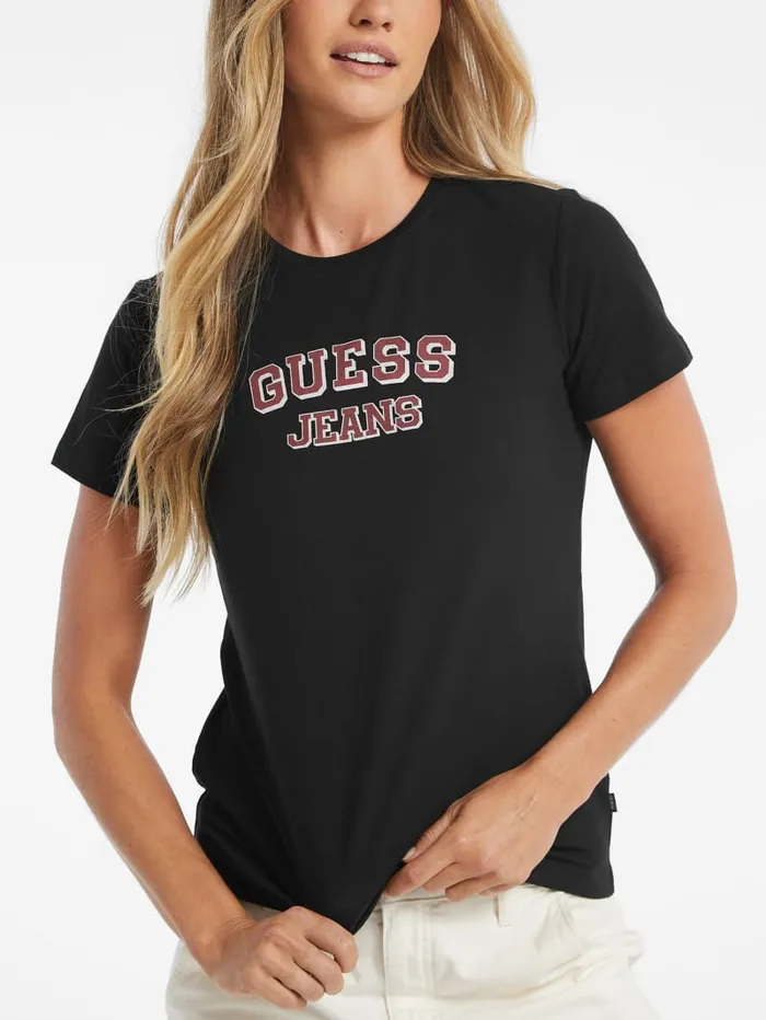 GUESS Tops Regular TwoTone Logo Tee Blue 8211 Women