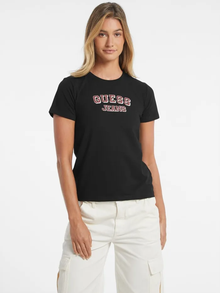 GUESS Tops Regular TwoTone Logo Tee Blue 8211 Women