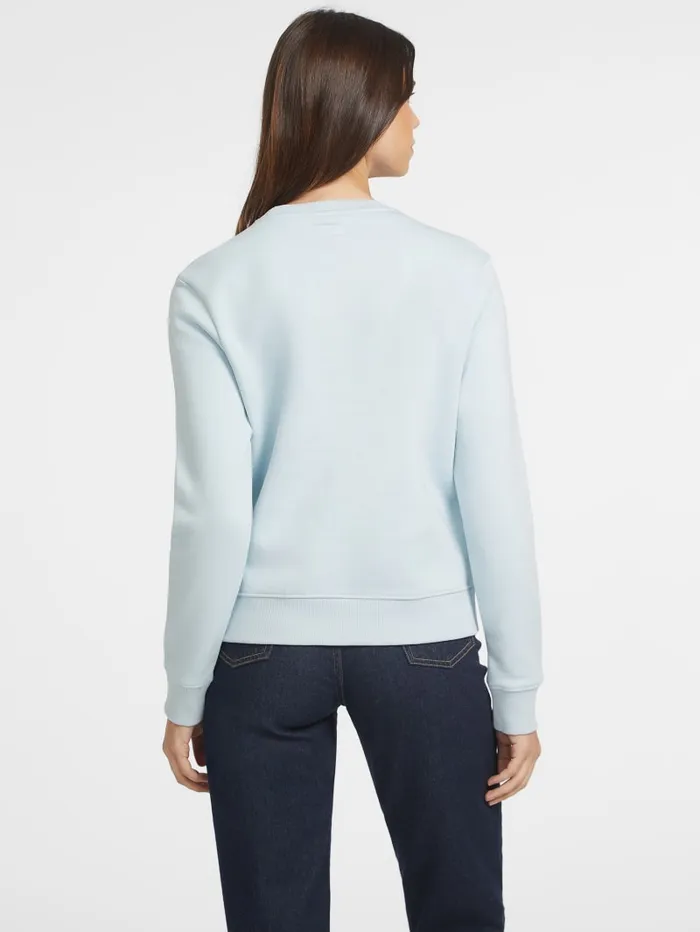 GUESS Tops Script Logo Sweatshirt Blue 8211 Women
