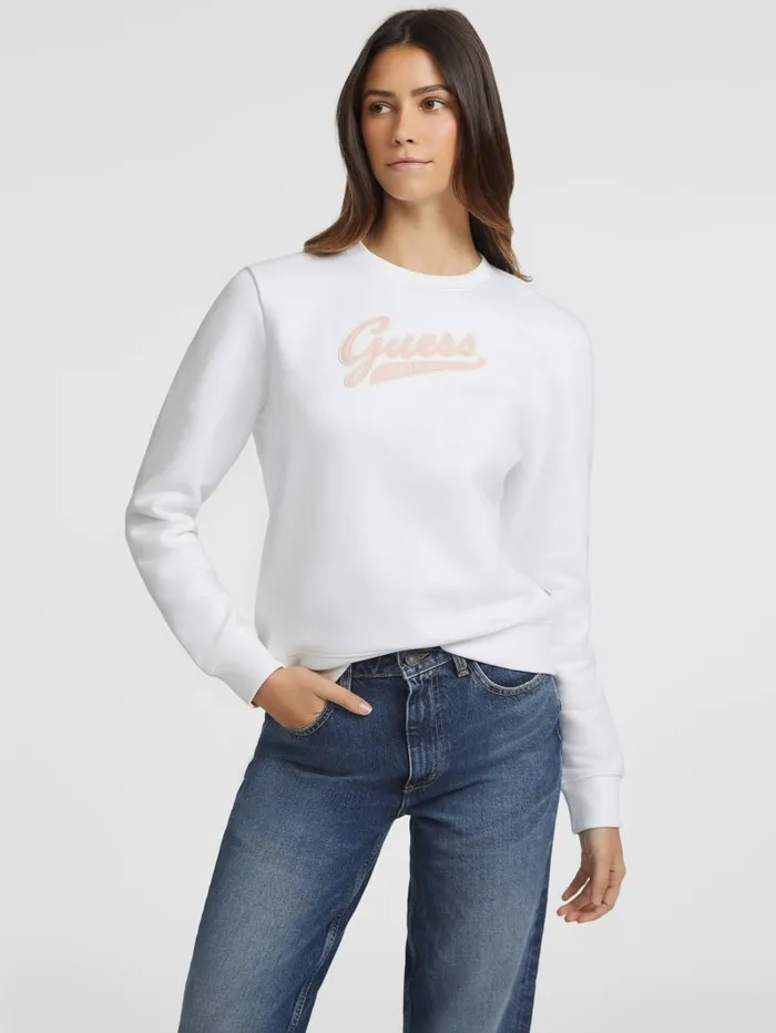 GUESS Tops Script Logo Sweatshirt Blue 8211 Women