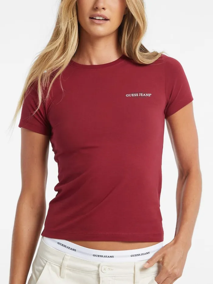 GUESS Tops Slim Mini American Tradition Tee Red 8211 Women