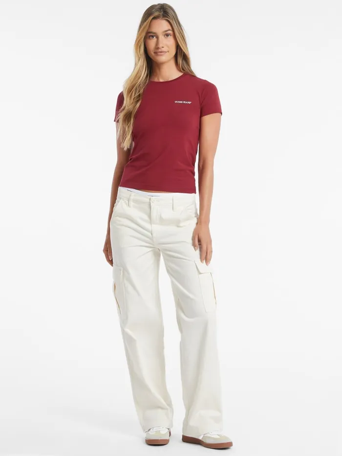 GUESS Tops Slim Mini American Tradition Tee Red 8211 Women