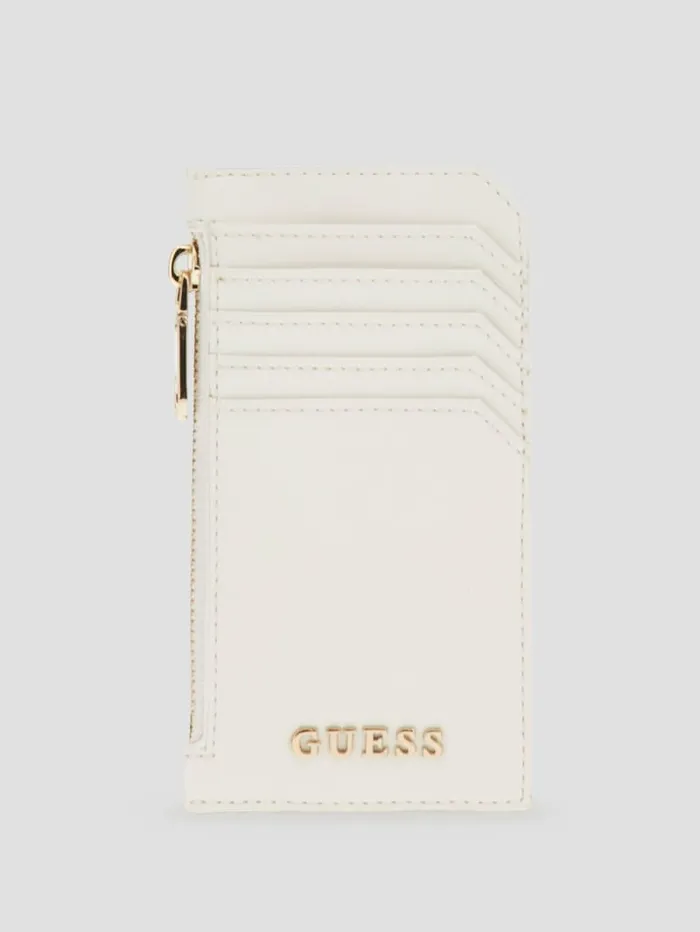 GUESS Wallets FauxLeather Zip Card Holder Pink 8211 Unisex