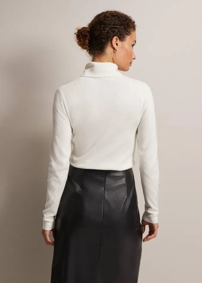 Gwyneth Ivory Roll Neck Jumper Ivory Women Phase Eight Knitwear