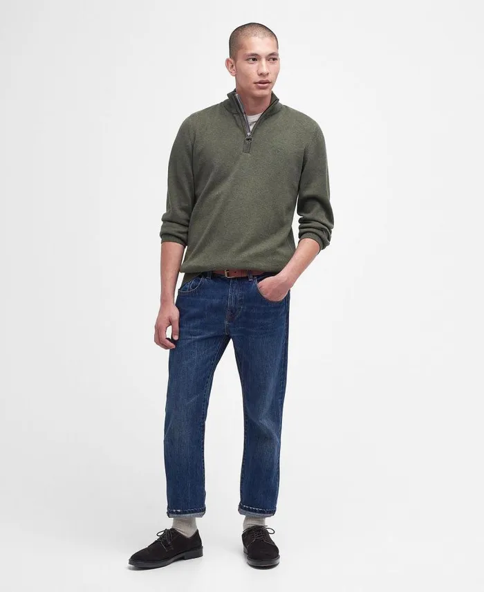 HalfZip Jumper Mist Men Barbour Jumpers