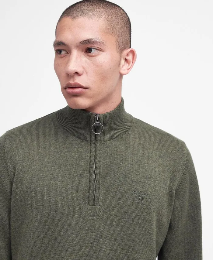 HalfZip Jumper Mist Men Barbour Jumpers