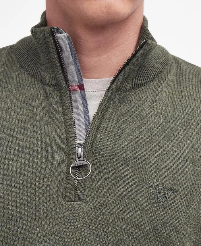 HalfZip Jumper Mist Men Barbour Jumpers