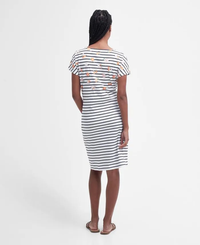 Harewood Printed Mini Dress Navy Country Print Women Barbour Dresses and Skirts