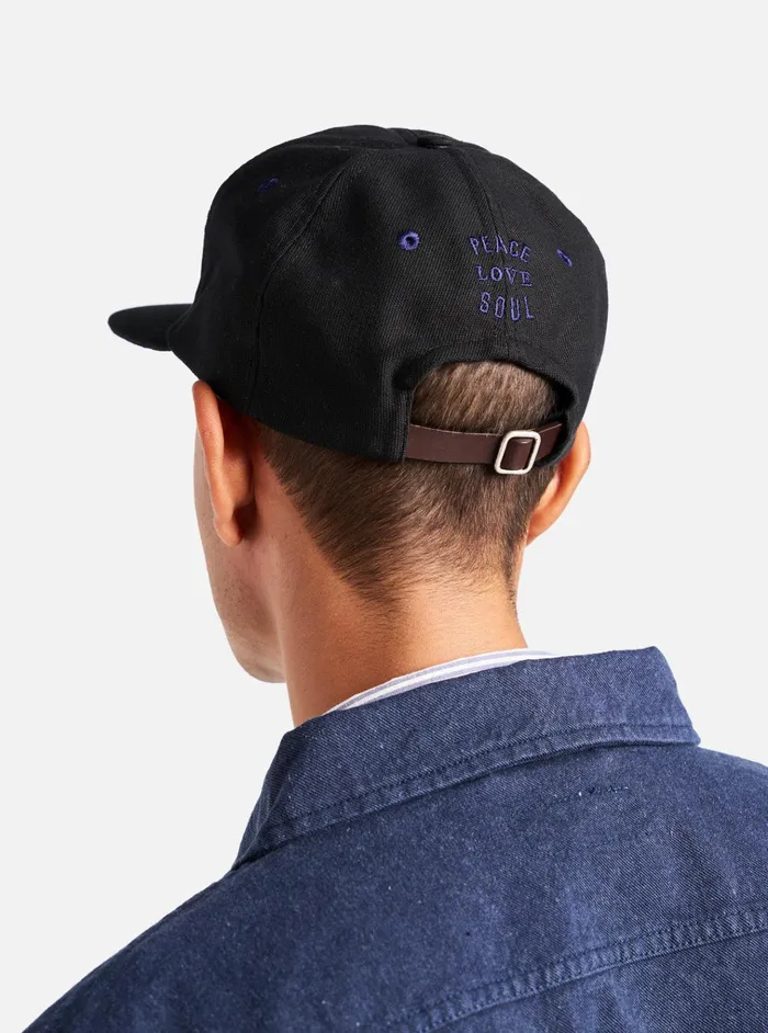 Hats Men Universal Works Universal Works Baseball Hat In Black Canvas