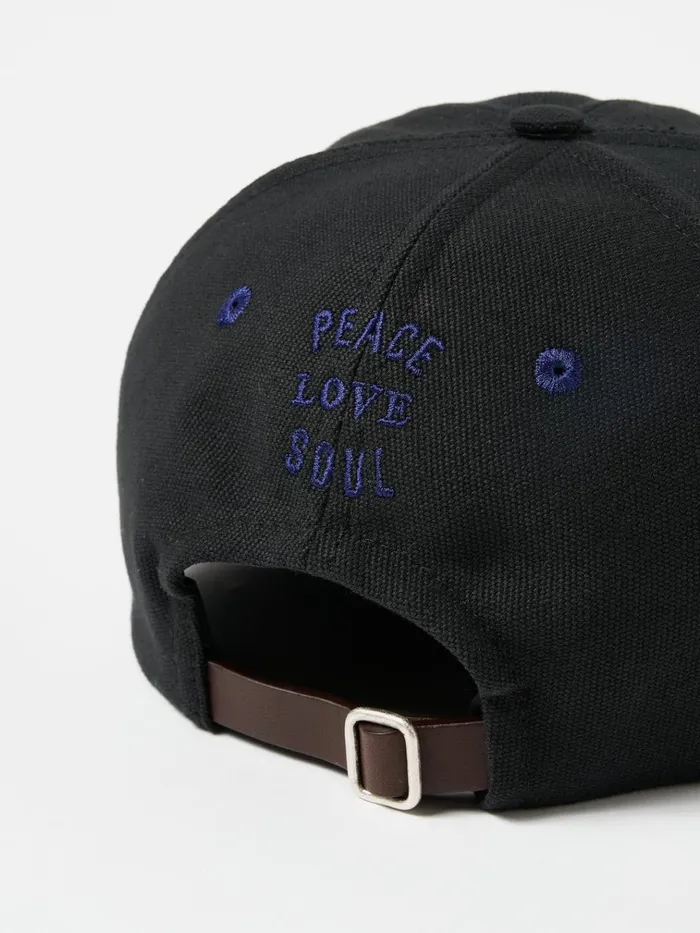 Hats Men Universal Works Universal Works Baseball Hat In Black Canvas