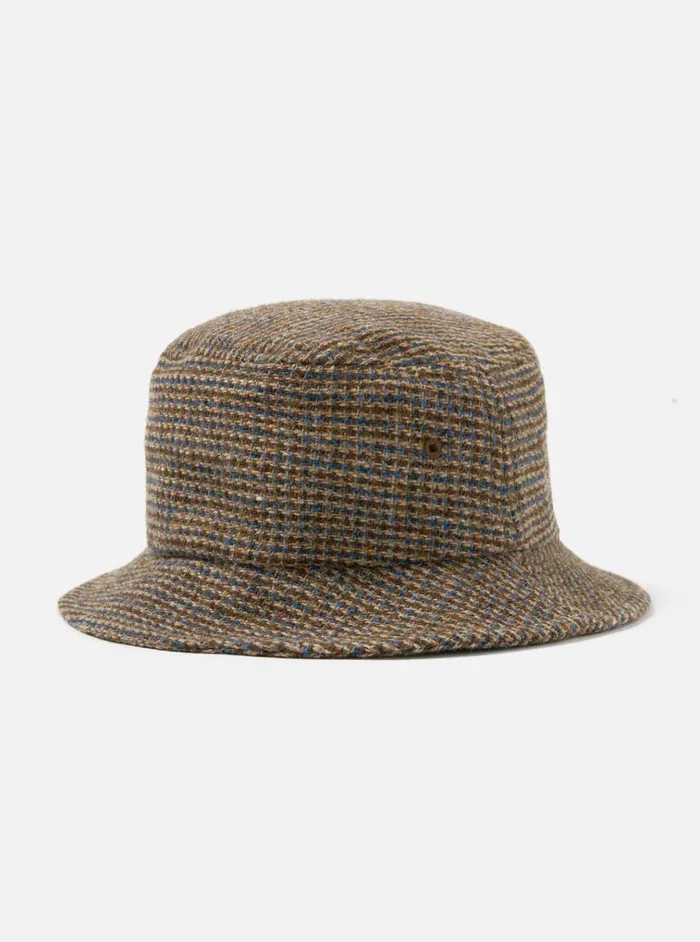 Hats Men Universal Works Universal Works Lewis Hat In Brown Harris Tweed Plaid
