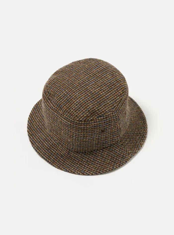 Hats Men Universal Works Universal Works Lewis Hat In Brown Harris Tweed Plaid