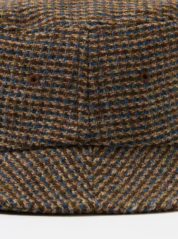Hats Men Universal Works Universal Works Lewis Hat In Brown Harris Tweed Plaid