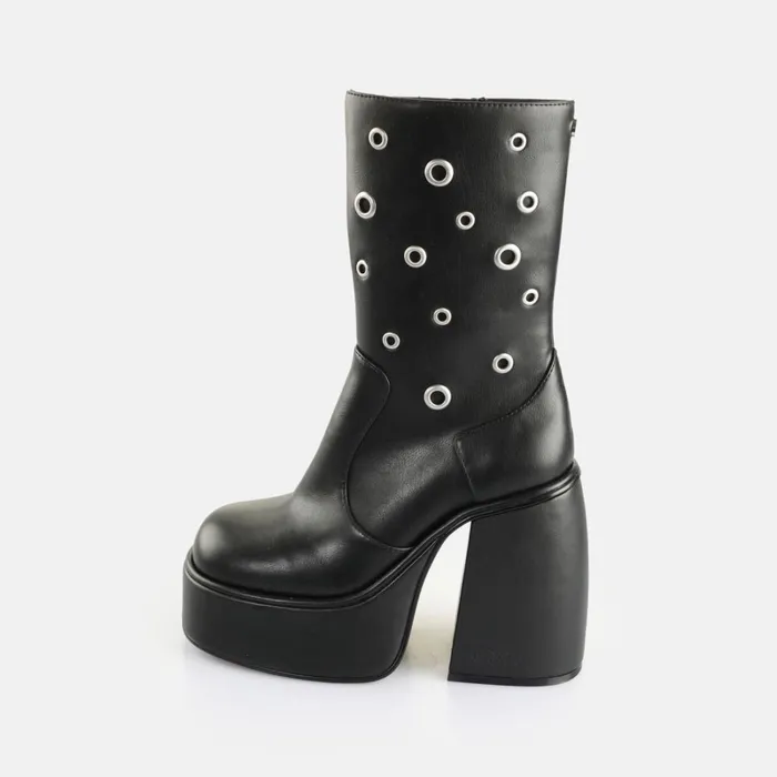 Heart Boot Riv Black Buffalo Boots and AnkleBoots