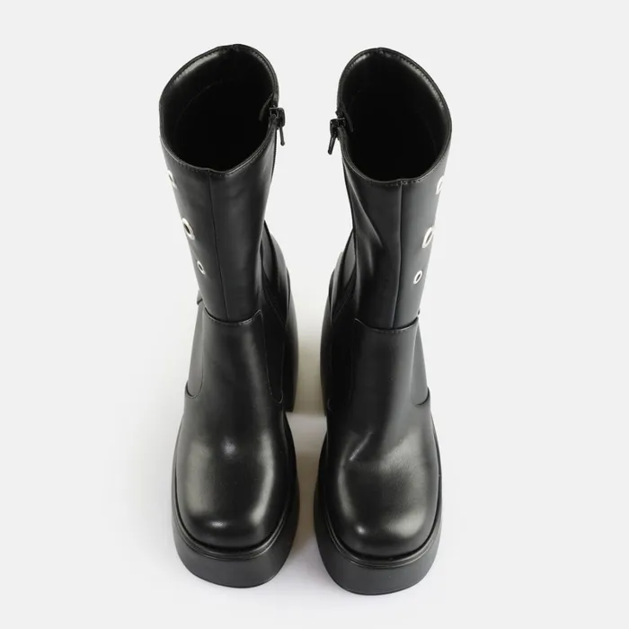 Heart Boot Riv Black Buffalo Boots and AnkleBoots