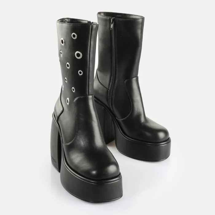 Heart Boot Riv Black Buffalo Boots and AnkleBoots