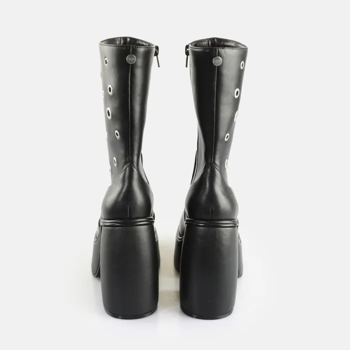 Heart Boot Riv Black Buffalo Boots and AnkleBoots